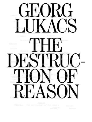cover image of The Destruction of Reason